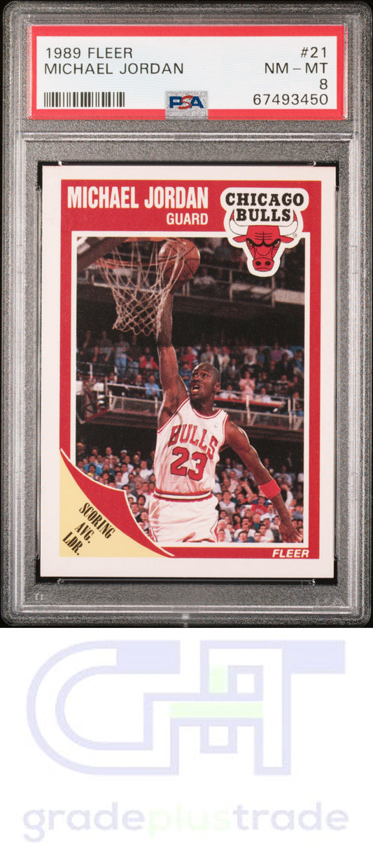1989 Fleer #21 Michael Jordan PSA 8