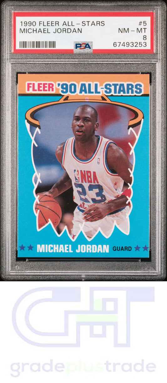 1990 Fleer All-Stars #5 Michael Jordan PSA 8