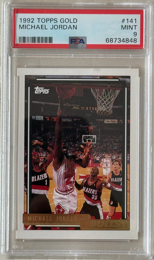 1992 Topps Gold #141 Michael Jordan PSA 9