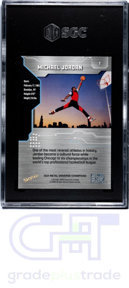 2024 Skybox Metal Universe Champions #1 Michael Jordan SGC 8.5