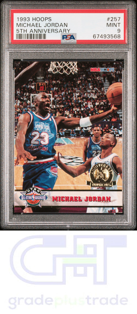 1993 Hoops #257 5th Anniversary Michael Jordan PSA 9 (3568)