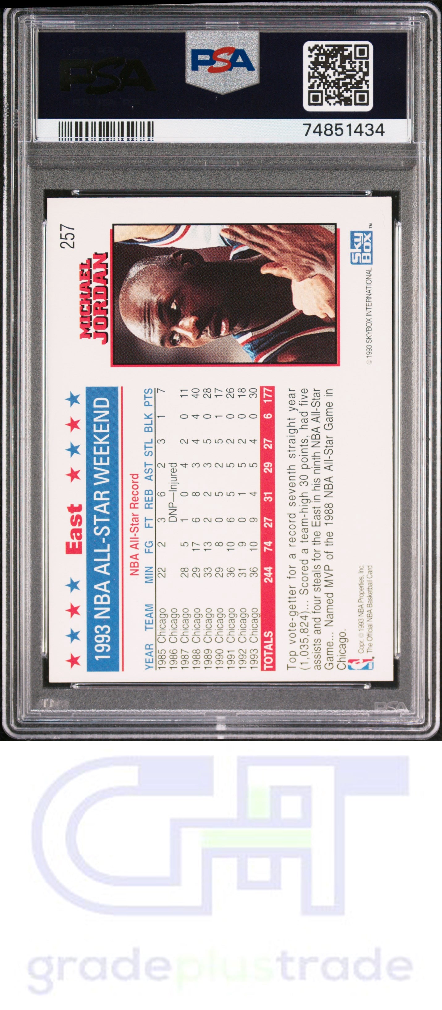 1993 Hoops #257 Michael Jordan PSA 9 (1434)