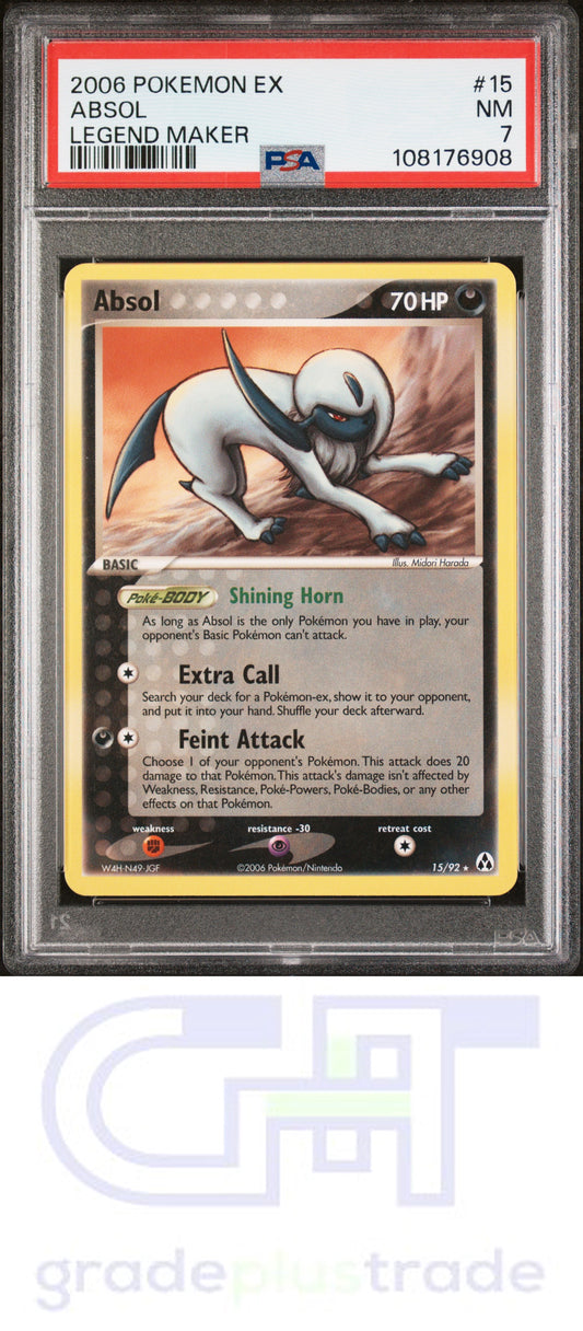 2006 Pokemon Ex Legend Maker #15 Legend Maker Absol PSA 7