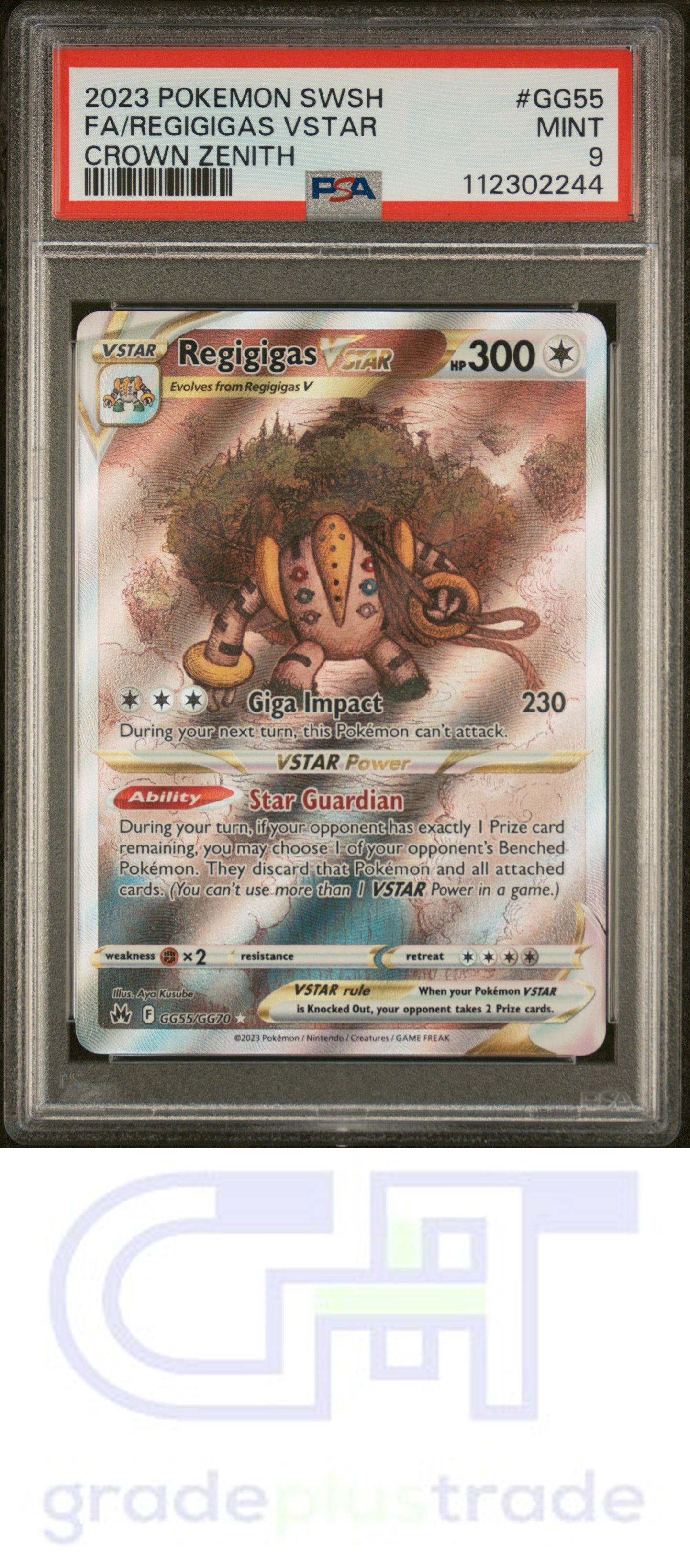 2023 Pokemon Sword And Shield Crown Zenith #GG55 Fa/ Regigigas Vstar PSA 9