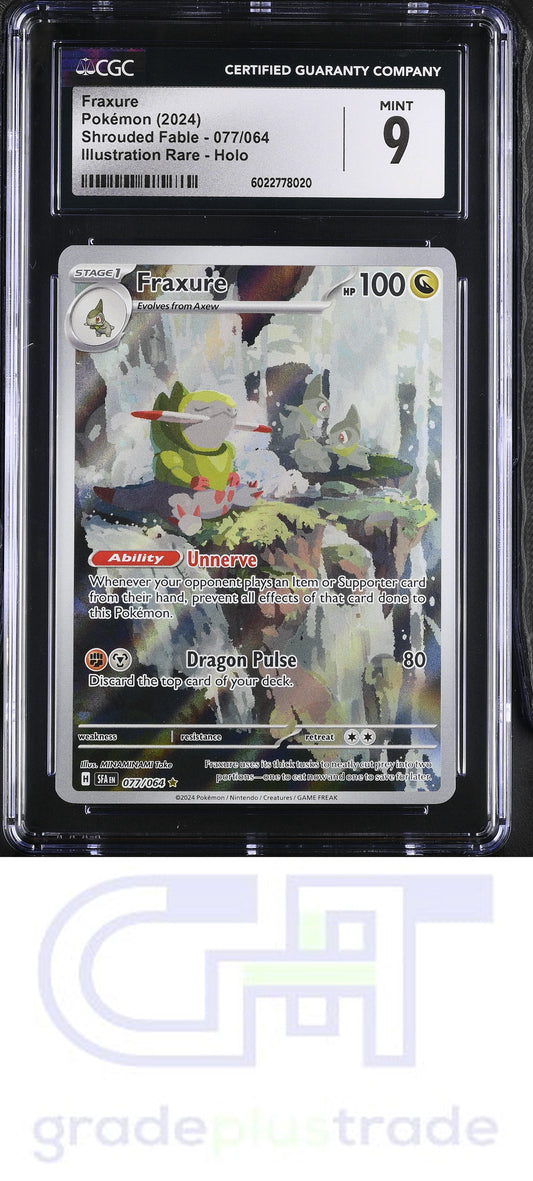 2024 Shrouded Fable #077/064 Fraxure CGC 9