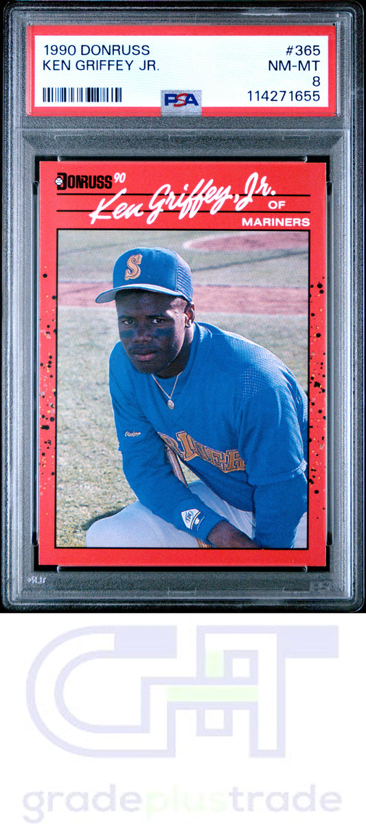 1990 Donruss #365 Ken Griffey Jr. PSA 8