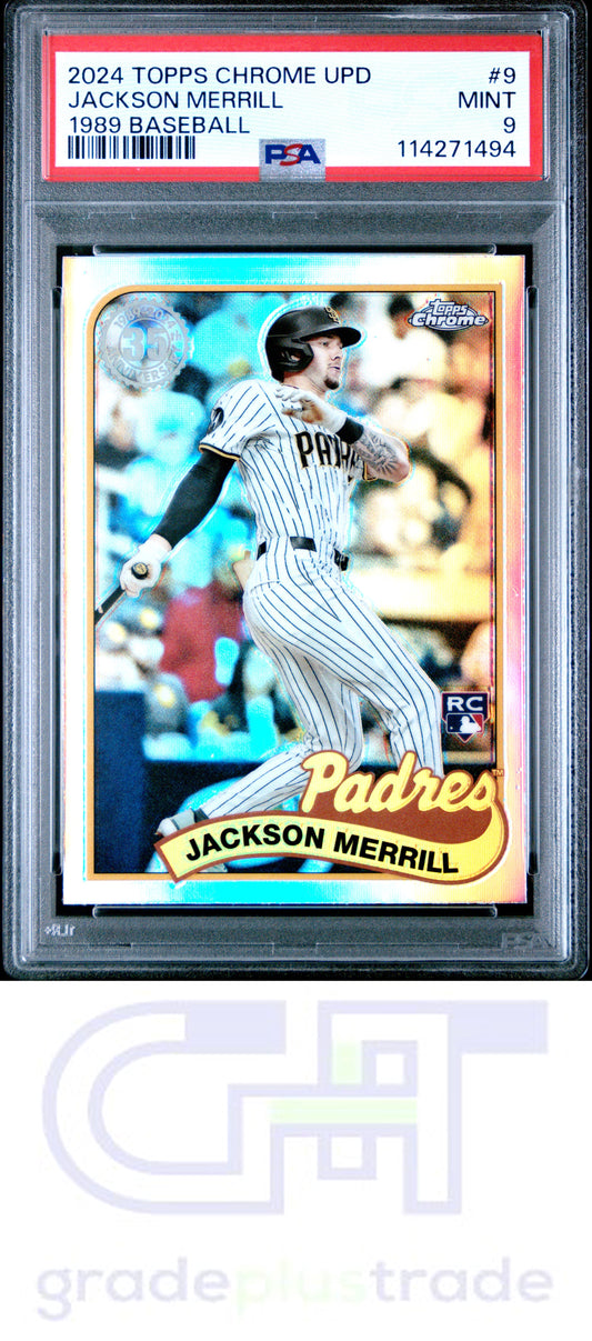 2024 Topps Chrome Update 1989 #9 Jackson Merrill PSA 9