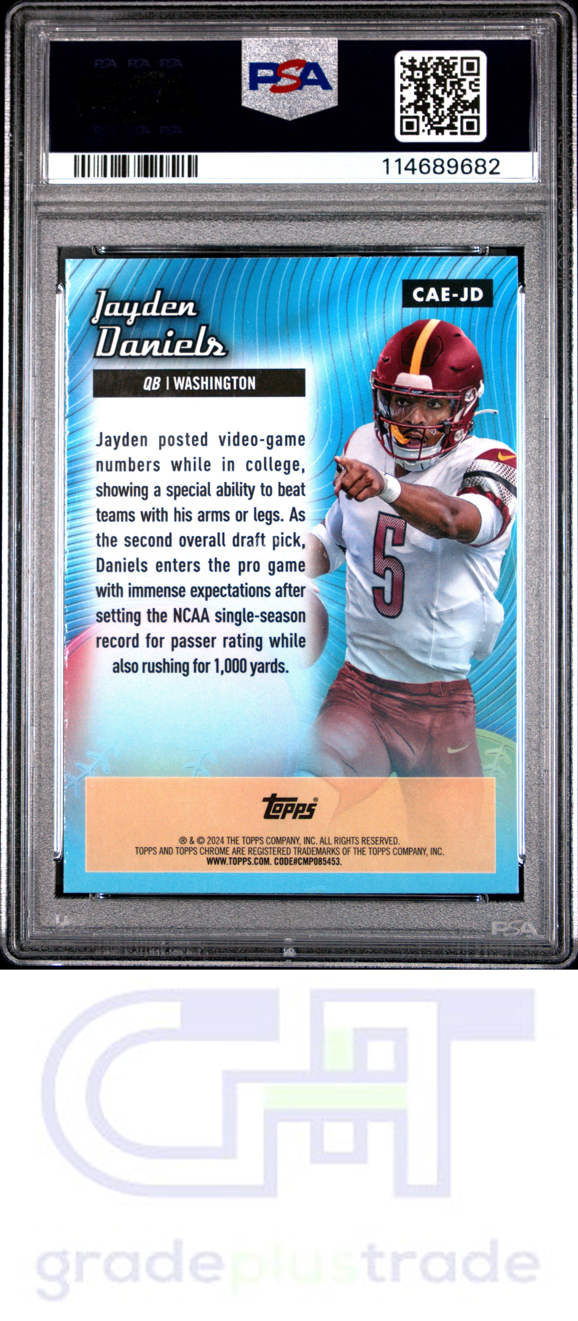2024 Topps Chrome Chrome All-Etch #CAEJD X-Fractor Jayden Daniels PSA 10
