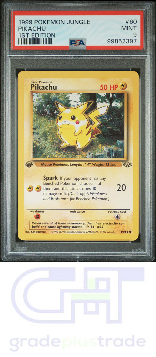 1999 Pokemon Jungle #60 1st Edition Pikachu PSA 9