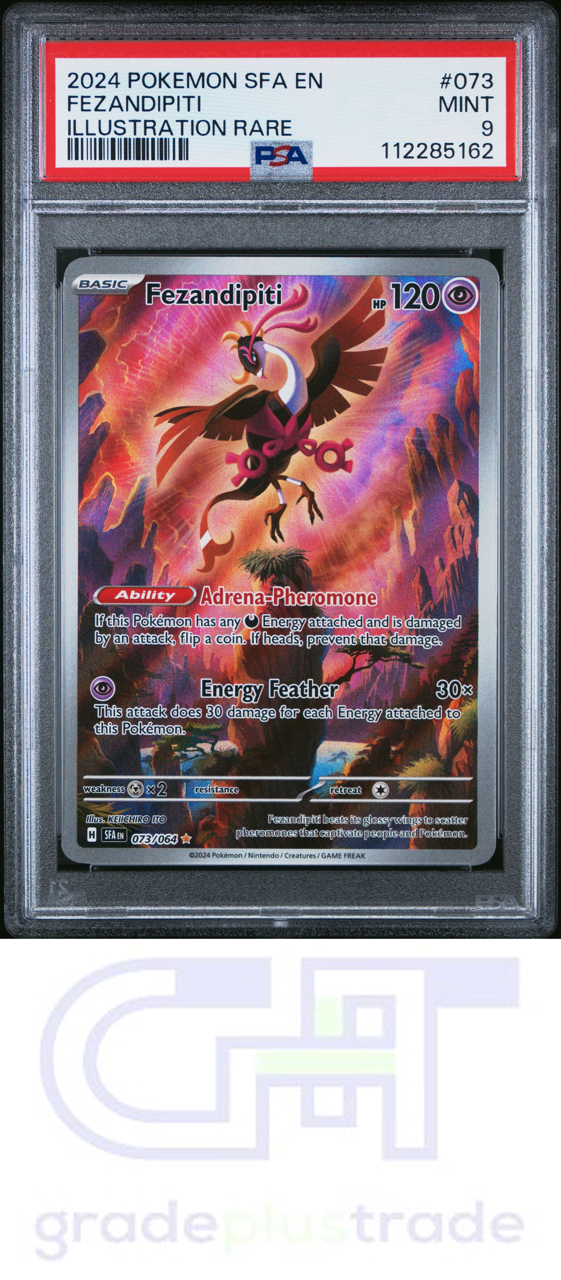 2024 Pokemon Sfa En-Shrouded Fable #073 Illustration Rare Fezandipiti PSA 9