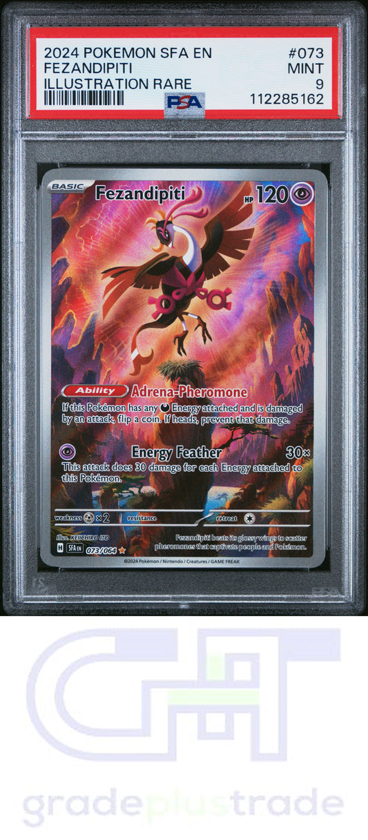 2024 Pokemon Sfa En-Shrouded Fable #073 Illustration Rare Fezandipiti PSA 9