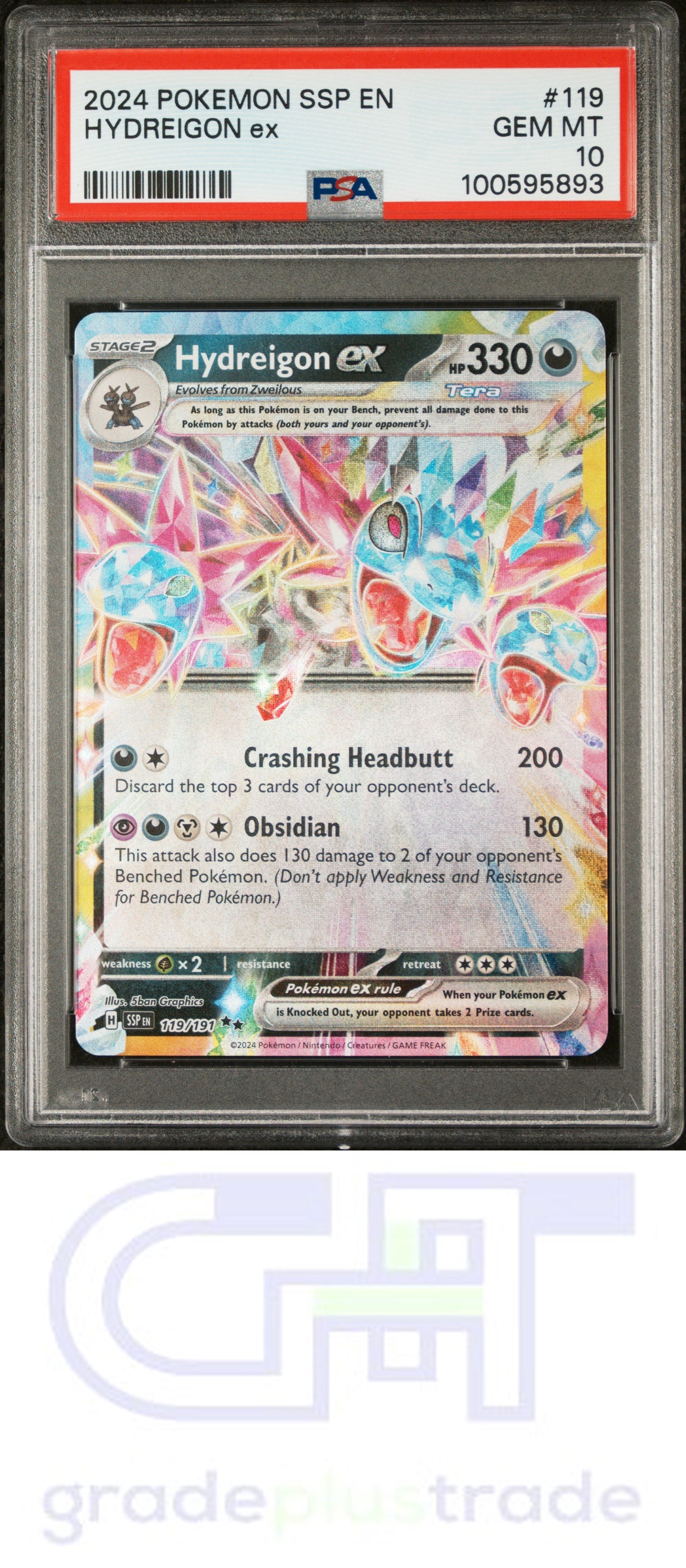 2024 Pokemon Ssp En-Surging Sparks #119 Hydreigon Ex PSA 10