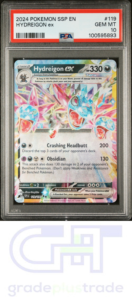 2024 Pokemon Ssp En-Surging Sparks #119 Hydreigon Ex PSA 10