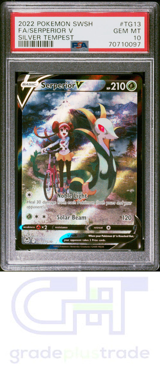 2022 Pokemon Sword & Shield Silver Tempest #TG13 Silver Tempest Fa/Serperior V PSA 10