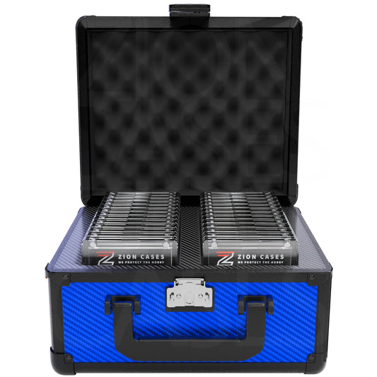 Zion Cases 2 Row Case - Blue Carbon Fiber