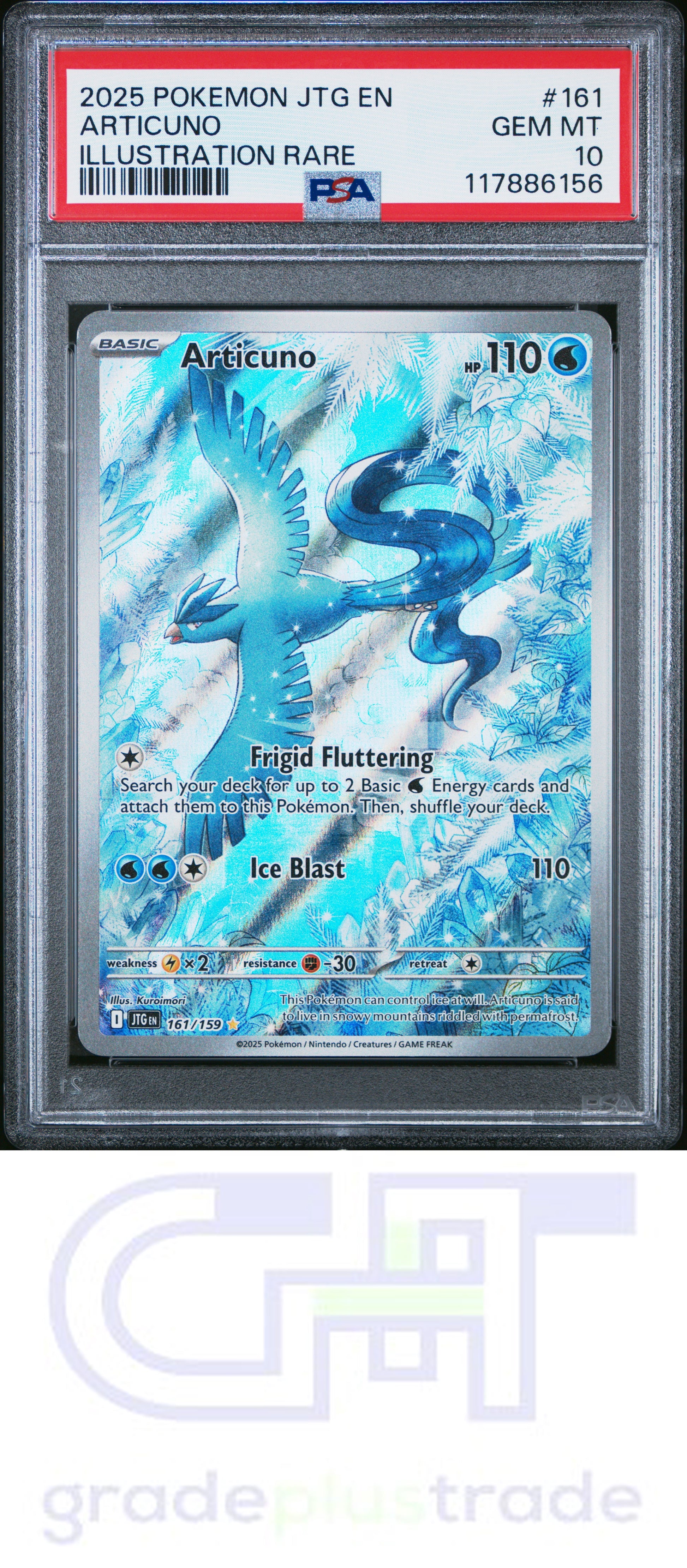 2025 Pokemon Jtg En-Journey Together #161 Illustration Rare Articuno PSA 10