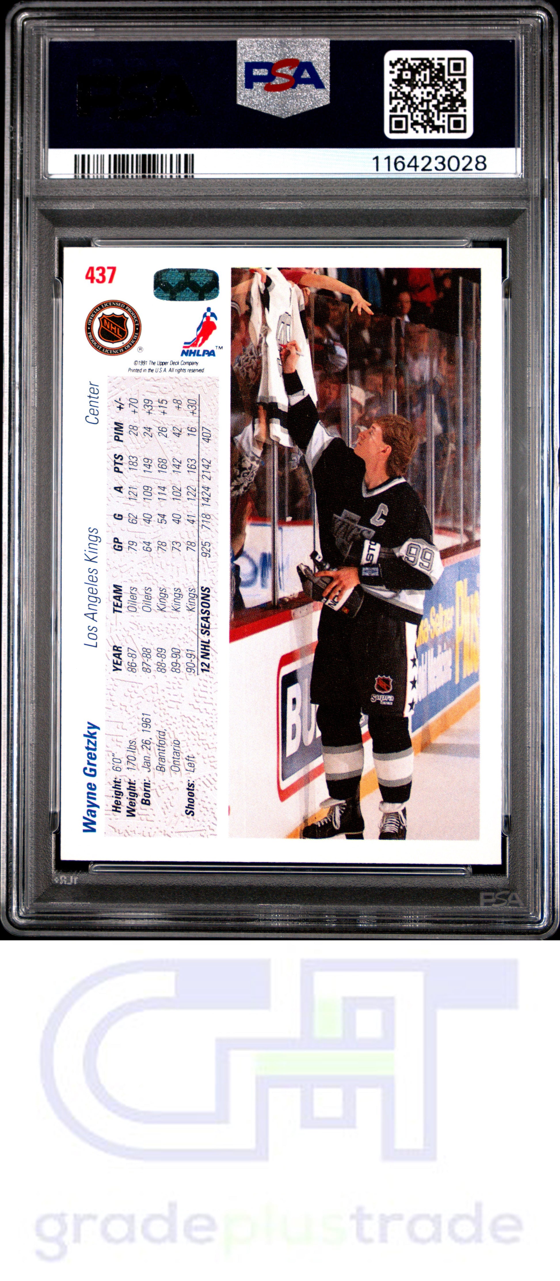1991 Upper Deck #437 Wayne Gretzky PSA 9