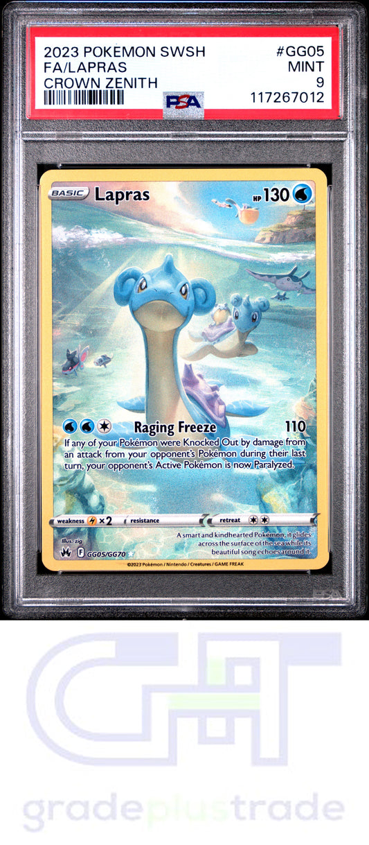 2023 Pokemon Sword And Shield Crown Zenith #GG05 Crown Zenith Fa/Lapras PSA 9