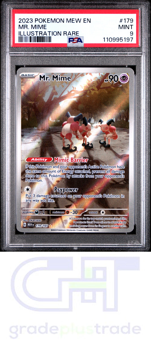 2023 Pokemon Mew En-151 #179 Illustration Rare Mr. Mime PSA 9