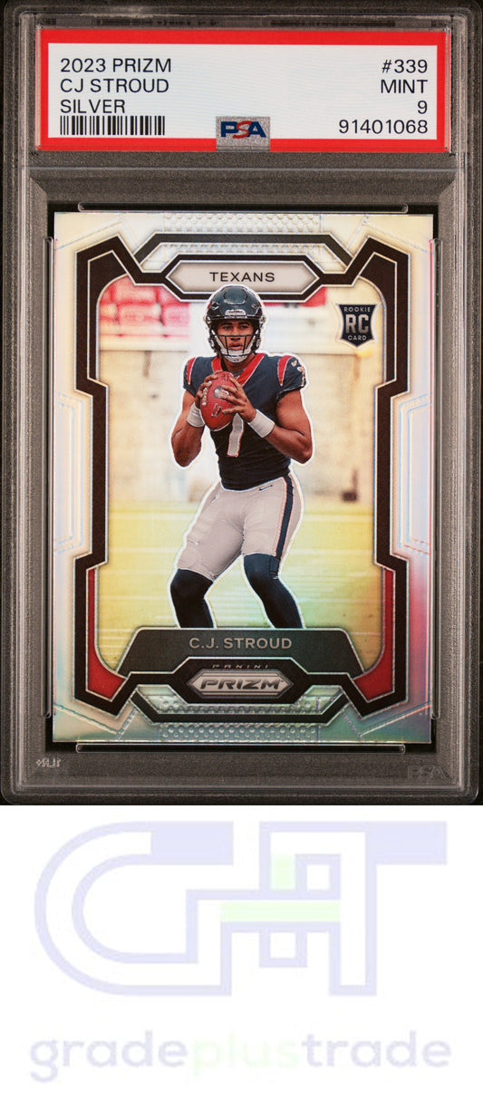 2023 Panini Prizm #339 Silver Prizm Cj Stroud PSA 9