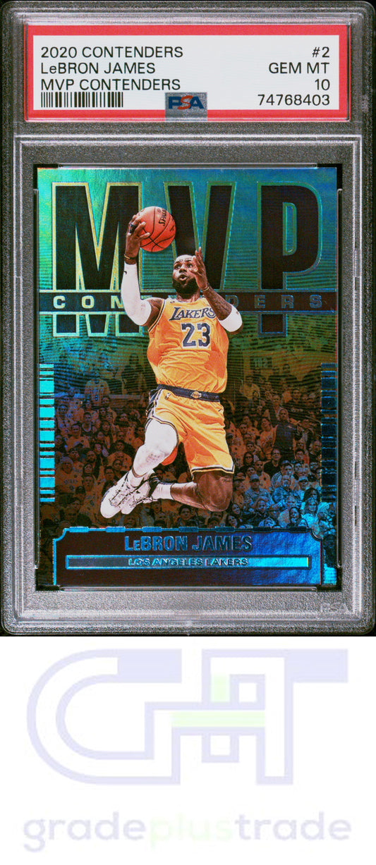 2020 Panini Contenders Mvp Contenders #2 Mvp Contenders Lebron James PSA 10