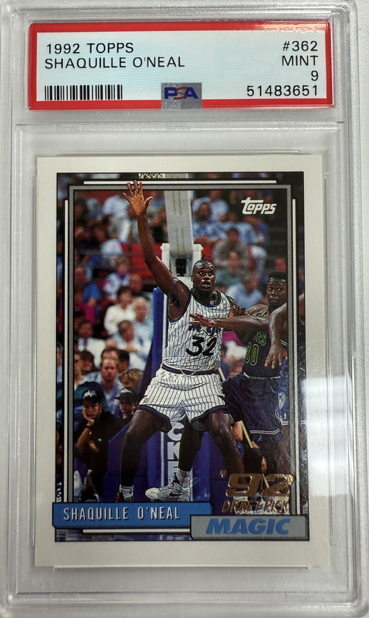 1992 Topps #362 Shaquille O'Neal PSA 9