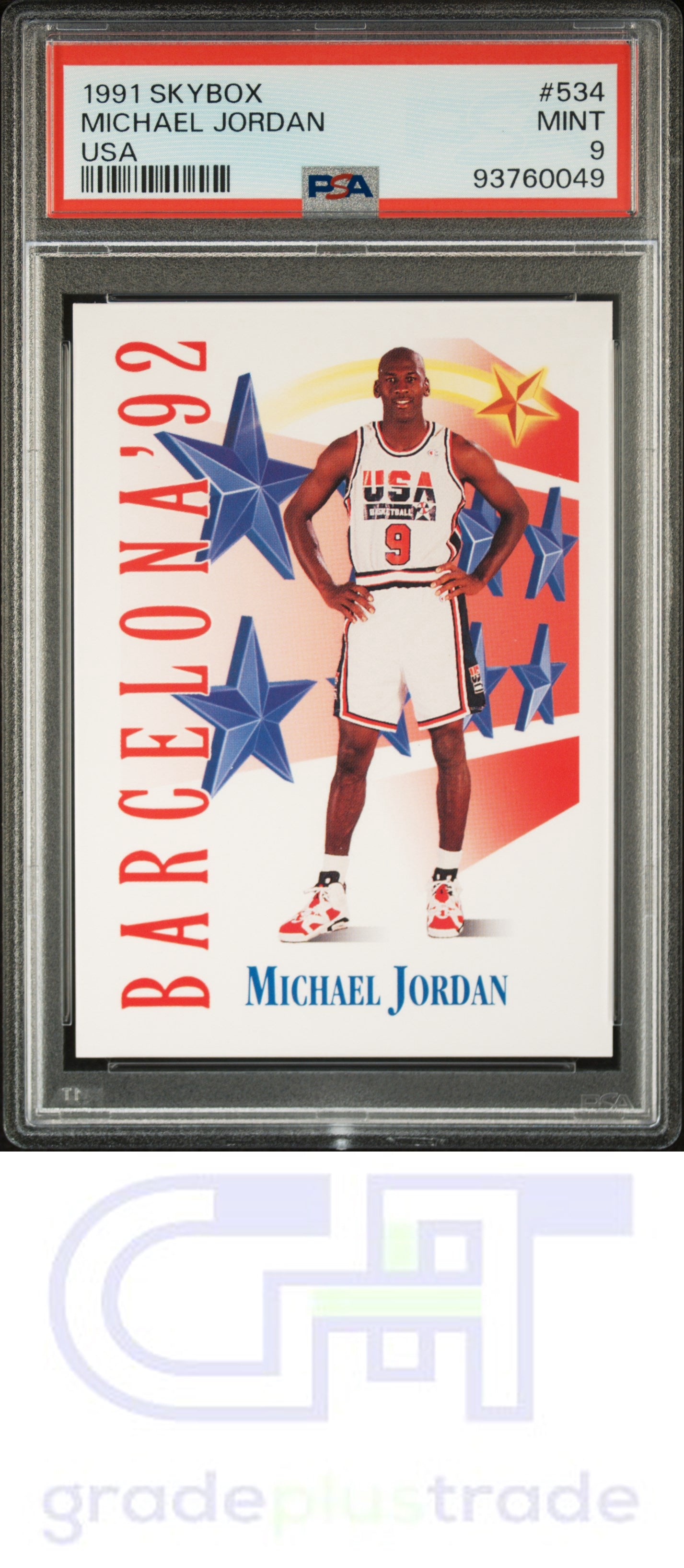 1991 Skybox #534 Usa Michael Jordan PSA 9