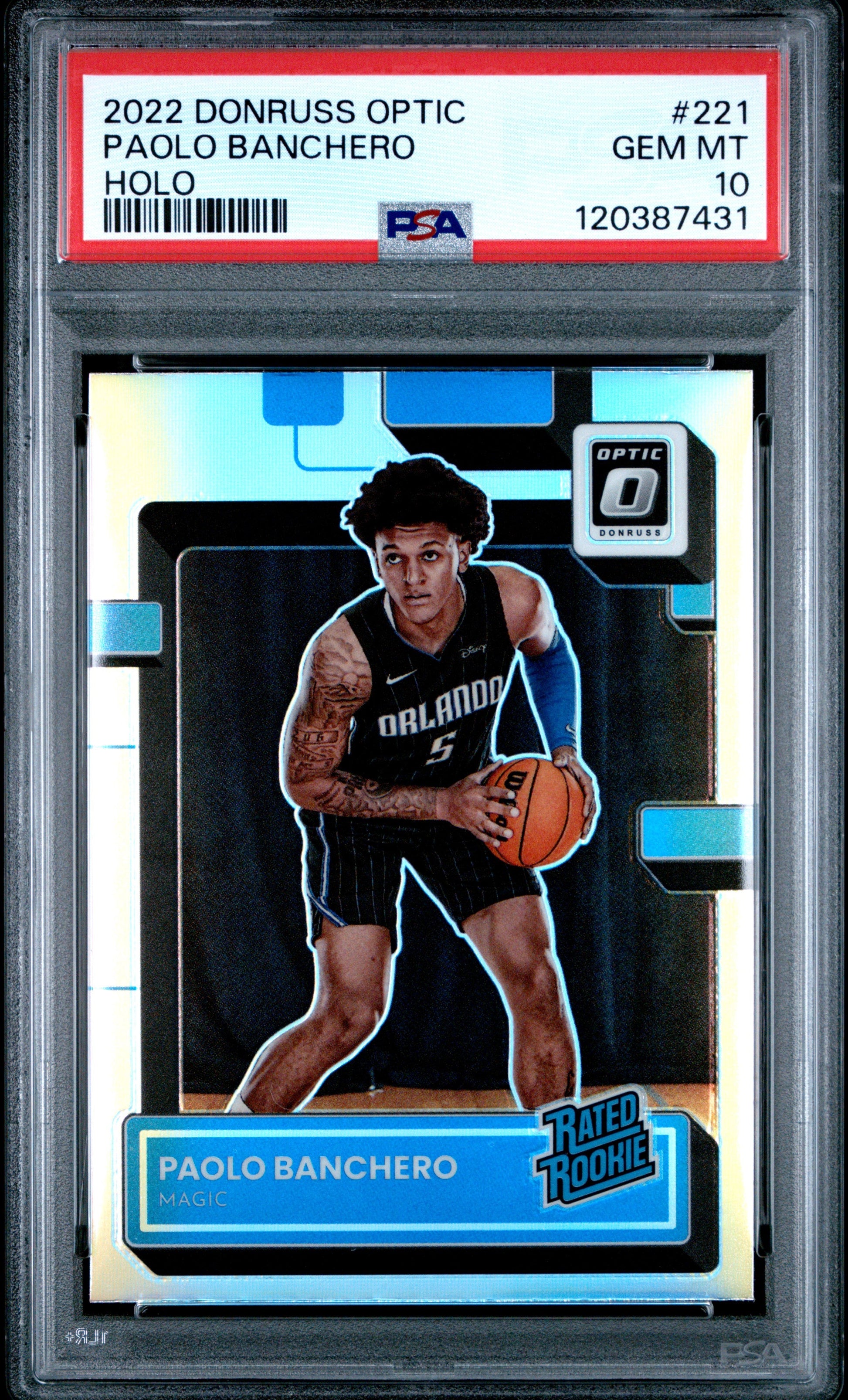2022 Panini Donruss Optic #221 Holo Paolo Banchero RC PSA 10