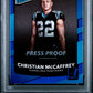 2017 Panini Donruss #318 Blue Press Proof Christian Mccaffrey RC PSA 7