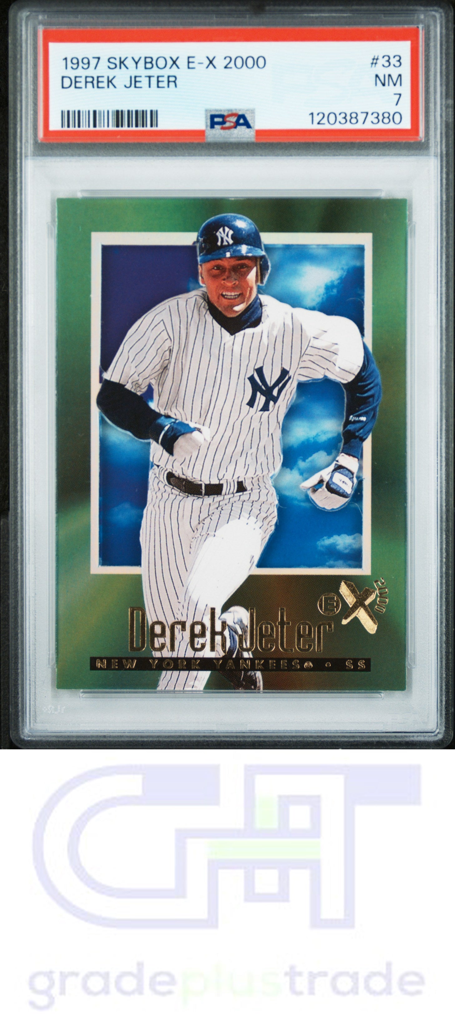 1997 Skybox E-X 2000 #33 Derek Jeter PSA 7