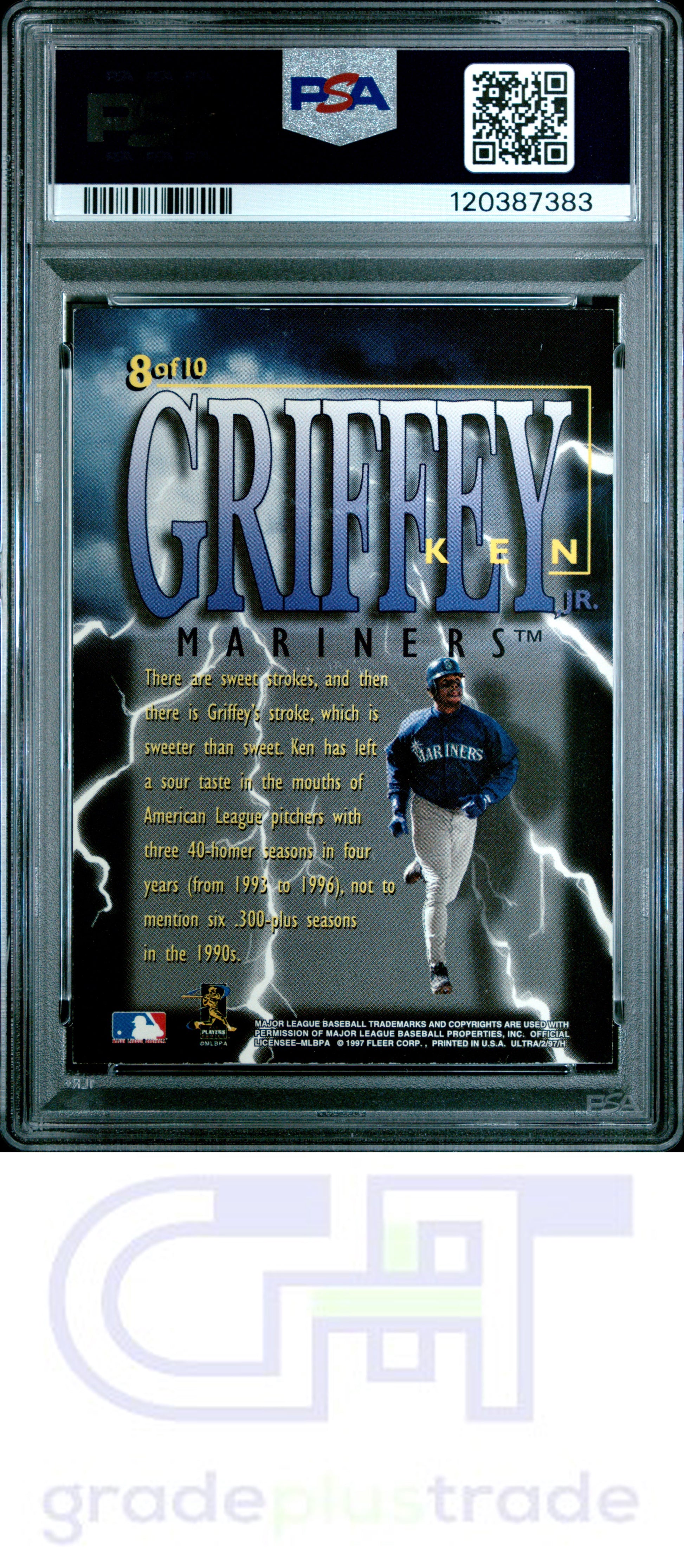 1997 Ultra Thunderclap #8 Ken Griffey Jr. PSA 5