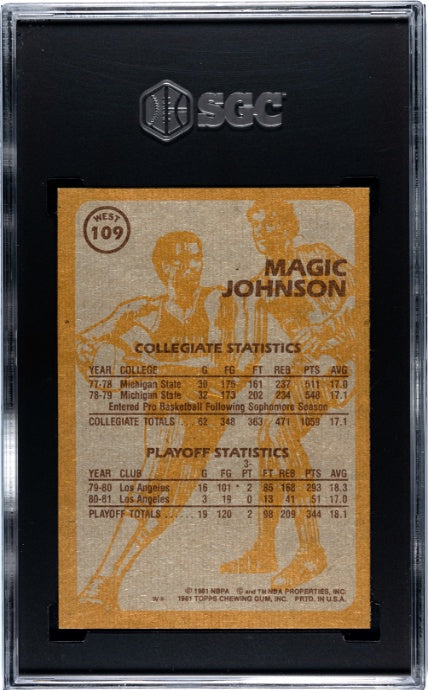 1981-82 Topps #109 Super Action Magic Johnson SGC 8.5
