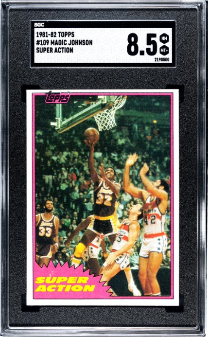 1981-82 Topps #109 Super Action Magic Johnson SGC 8.5