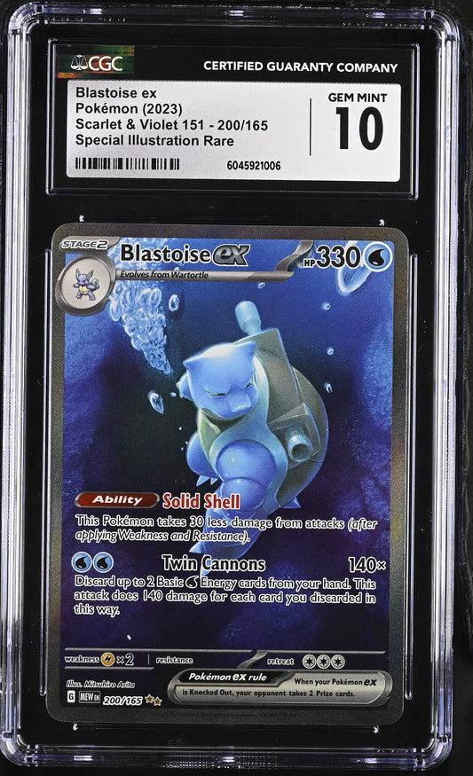 2023 Scarlet & Violet 151 #200/165 Blastoise ex CGC 10