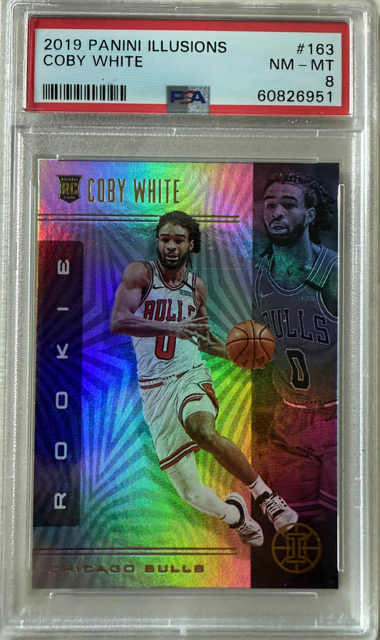 2019 Panini Illusions #163 Coby White PSA 8
