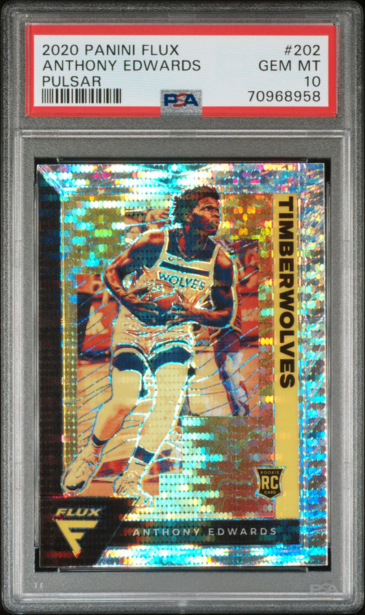 2020 Panini Flux #202 Pulsar Anthony Edwards RC PSA 10
