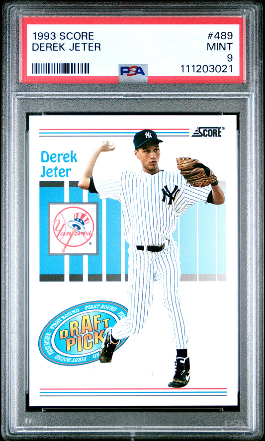 1993 Score #489 Derek Jeter PSA 9