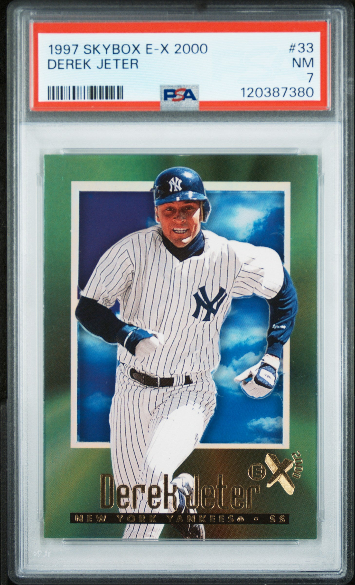 1997 Skybox E-X 2000 #33 Derek Jeter PSA 7