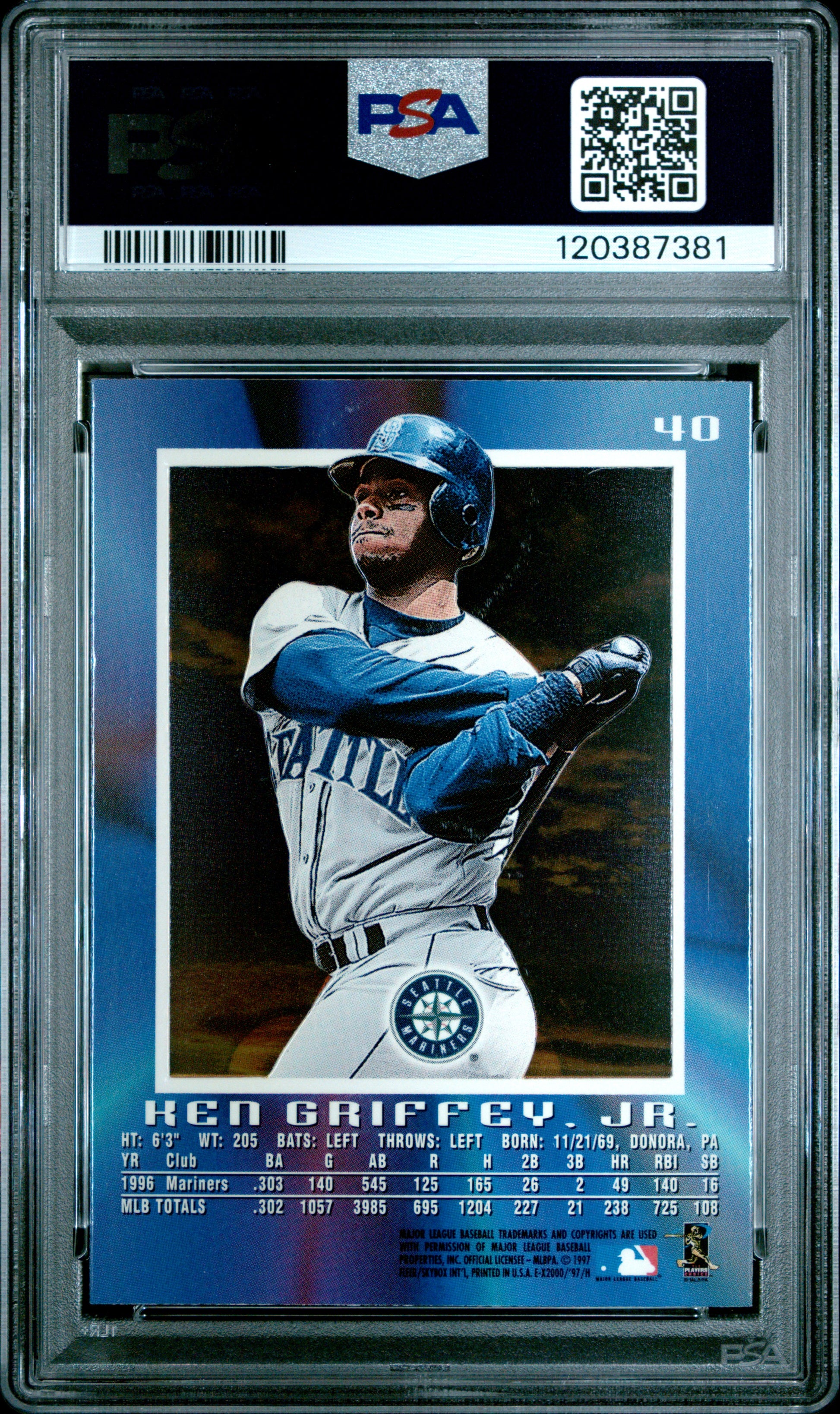 1997 Skybox E-X 2000 #40 Ken Griffey Jr. PSA 6