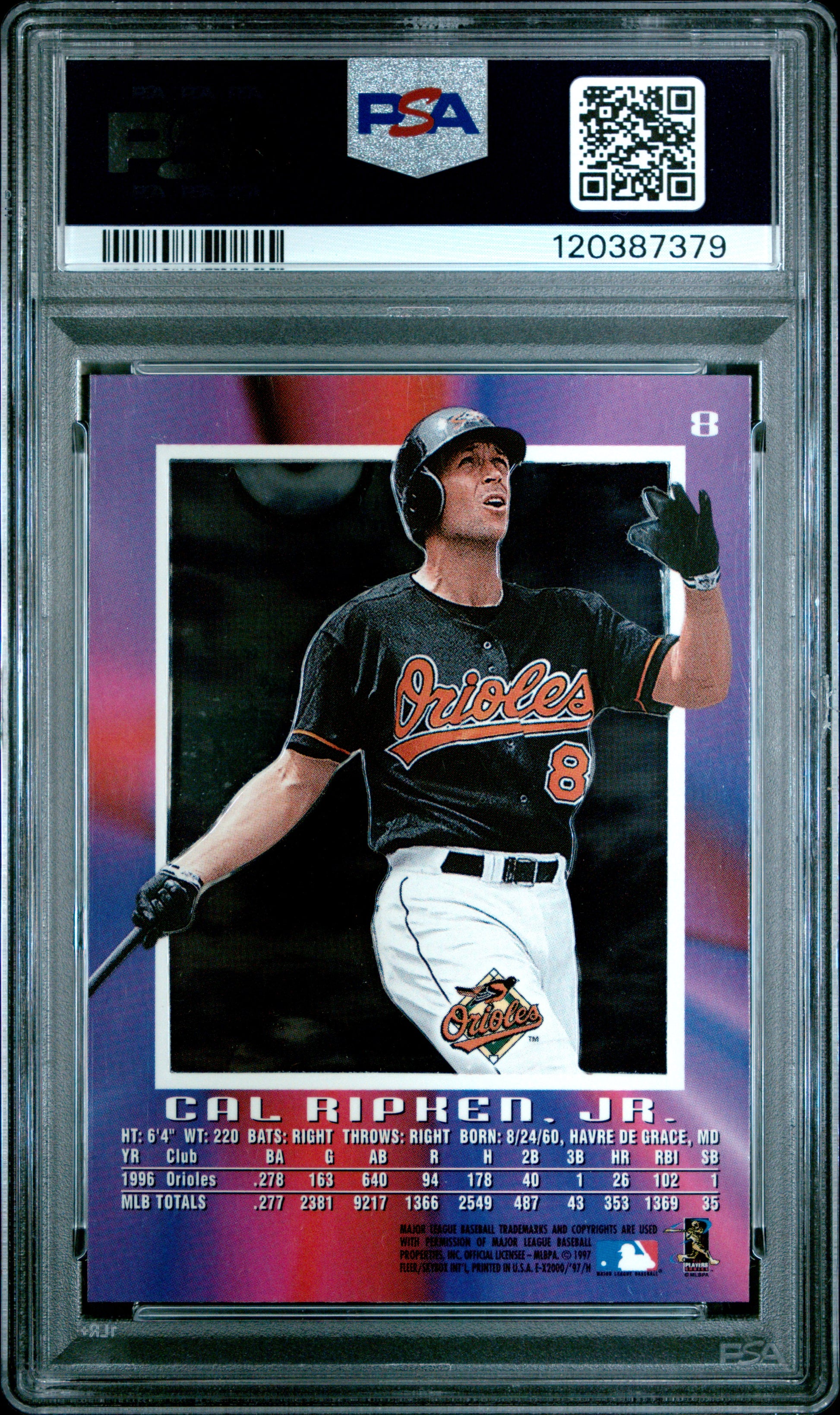 1997 Skybox E-X 2000 #8 Cal Ripken Jr. PSA 9