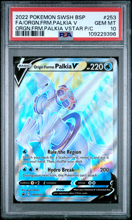 2022 Pokemon Swsh Black Star Promo #253 Orgn.Frm. Palkia Vstar PSA 10