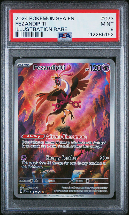 2024 Pokemon Sfa En-Shrouded Fable #073 Illustration Rare Fezandipiti PSA 9