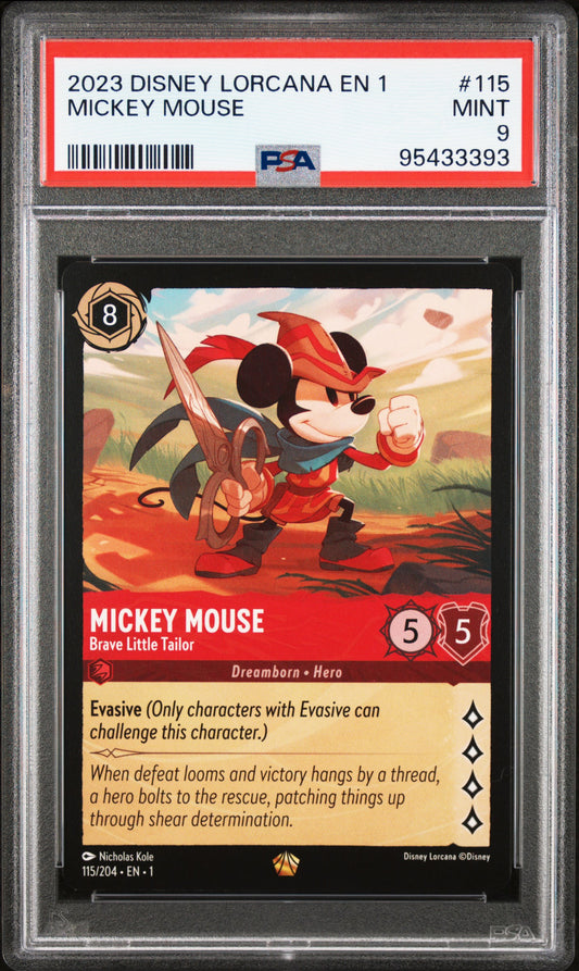 2023 Disney Lorcana En 1-The First Chapter #115 Mickey Mouse PSA 9