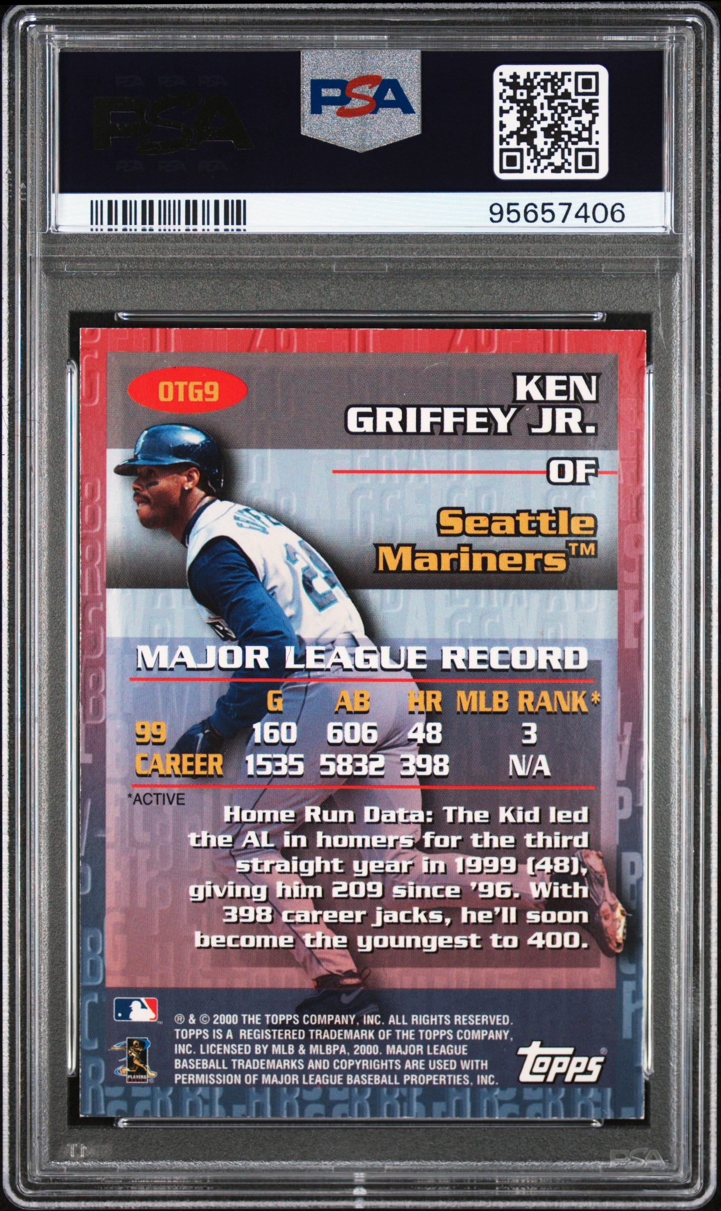 2000 Topps Own The Game #OTG9 Own The Game Ken Griffey Jr. PSA 8