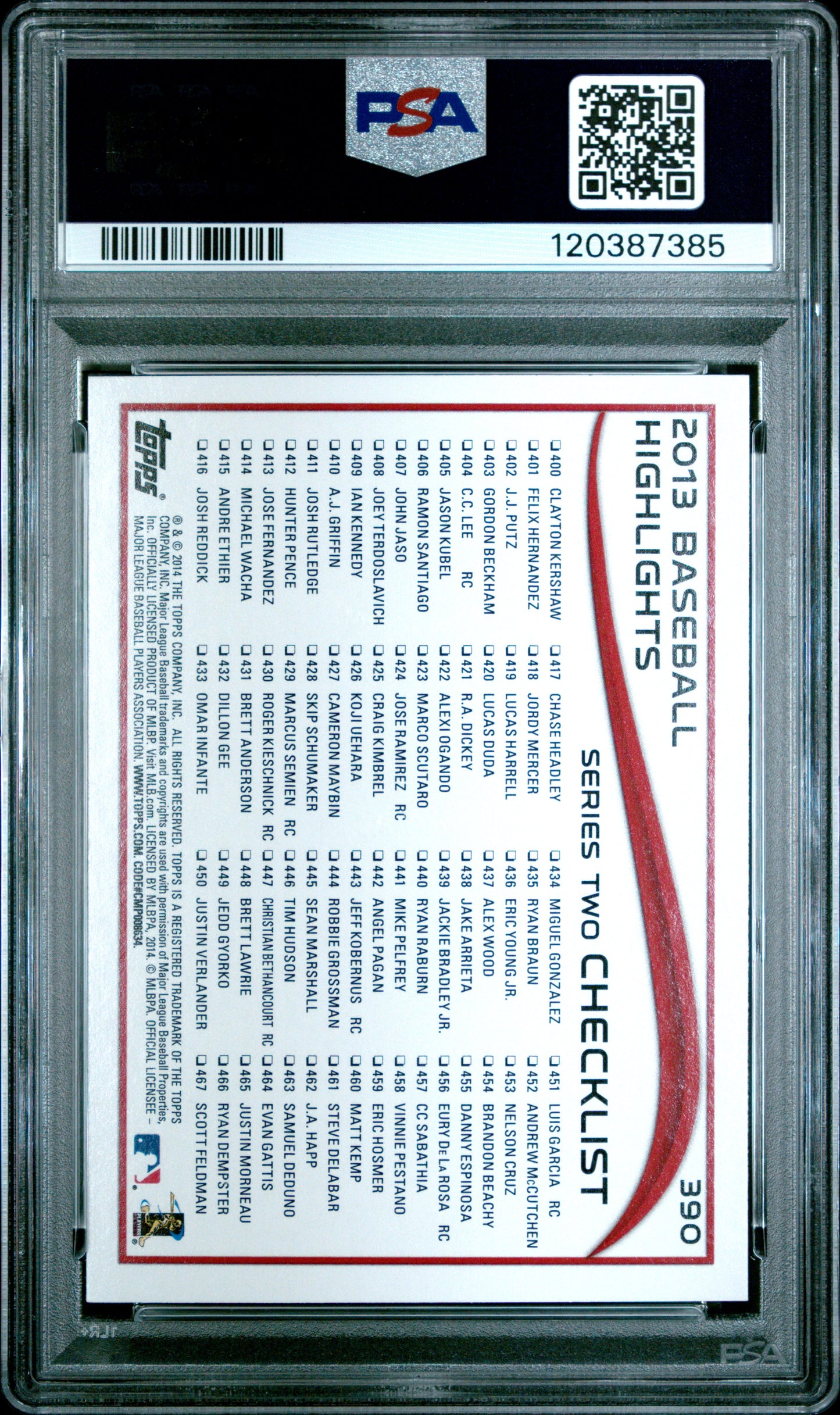2014 Topps #390 Red Hot Foil Bryce Harper PSA 10