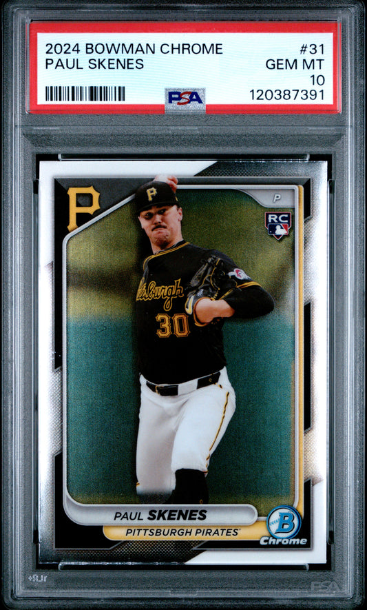 2024 Bowman Chrome #31 Paul Skenes PSA 10