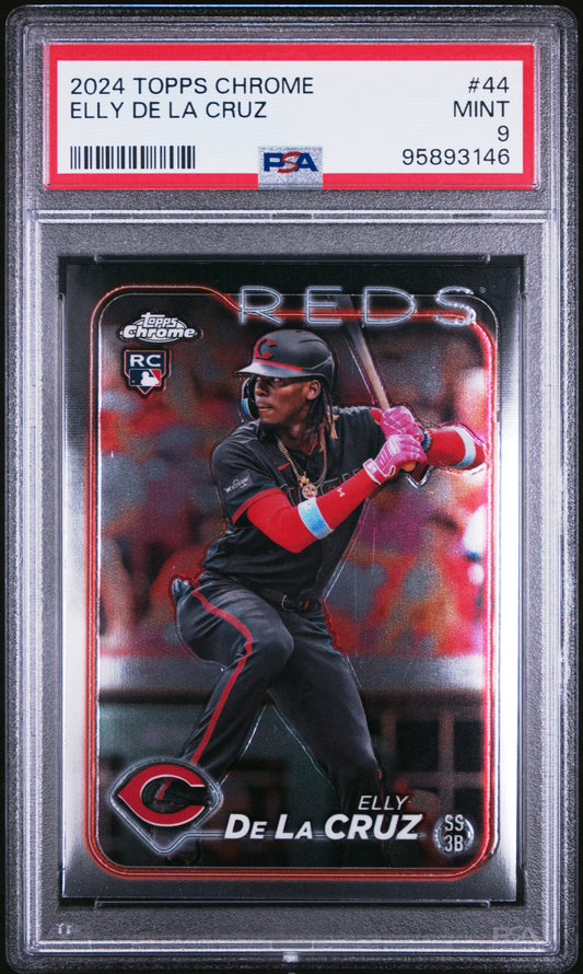 2024 Topps Chrome #44 Elly De La Cruz RC PSA 9