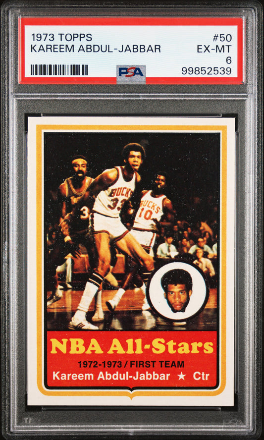 1973 Topps #50 Kareem Abdul-Jabbar PSA 6