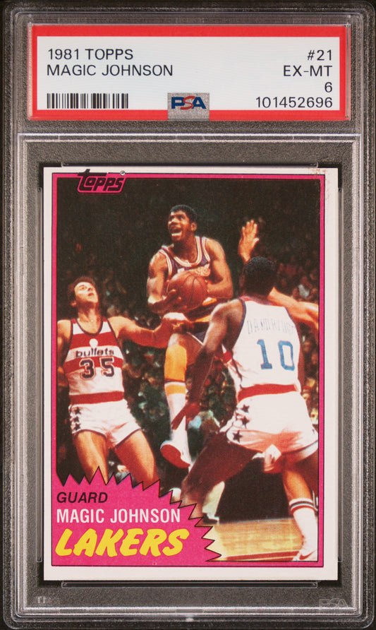 1981 Topps #21 Magic Johnson PSA 6