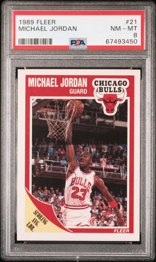 1989 Fleer #21 Michael Jordan PSA 8
